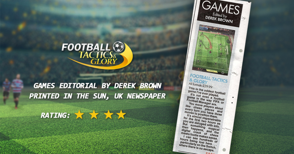 British newspaper “THE SUN” talks about Football Tactics & Glory on consoles!